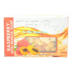 Мыло c малиной и папайей Hemani Fleur's Raspberry with Papaya soap 100 гр.
