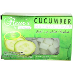 Мыло "Fleur's" Cucumber 100гр. (мыло ручной работы огуречное, отличный подарок) Hemani