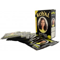 Хна "Royal" Black (чёрная) в коробке 6 пакетиков по 10 гр. (made in India)