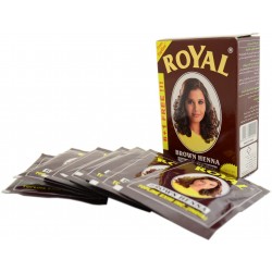 Хна "Royal" Brown (коричневая) в коробке 7 пакетиков по 10 гр. (made in India)