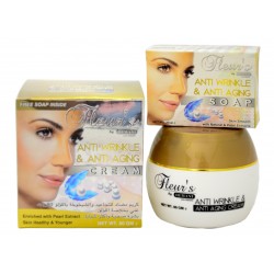 Крем против морщин с жемчугом Hemani Fleur's Anti wrinkle&anti aging cream 80 гр. Тайланд