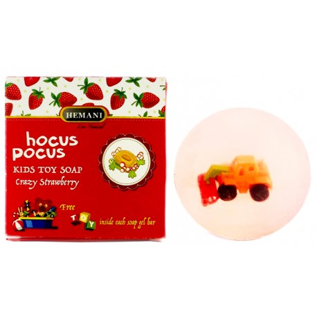 Мыло детское с запахом клубники Hemani "Hocus Pocus" Crazy Strawberry (c игружкой внутри) 100 гр.