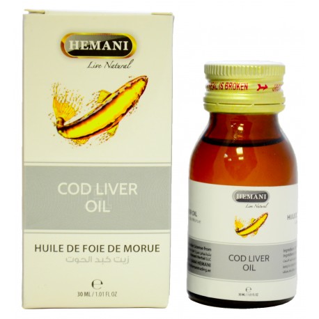 Масло "Hemani" cod liver oil 30 мл. (масло рыбьего жира)
