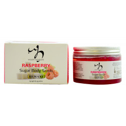 Cахарный скраб Малина/Raspberry Sugar Body Scrub, Hemani 150 мл