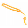 Четки-Тасбих с янтарными круглыми бусинками с полумесяцем на конце. 33 бусинки.