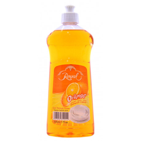 Средство для мытья посуды Royal - Orange 500мл (Апельсин. Улучшенная формула, не сушит руки)