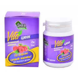 100 вкусных драже со вкусом сочной малины Vita Zinc Shifa organic Киргизия