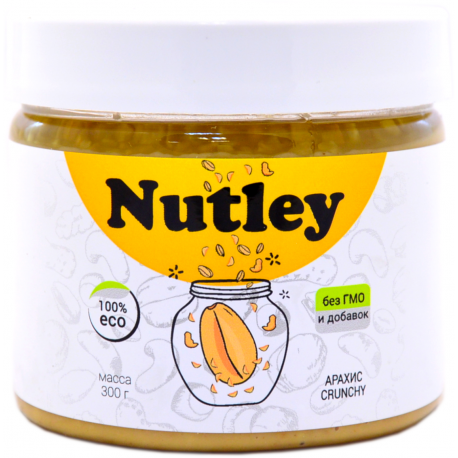 Арахисовая паста Nutley Crunchy (Хрустящая) 300 г