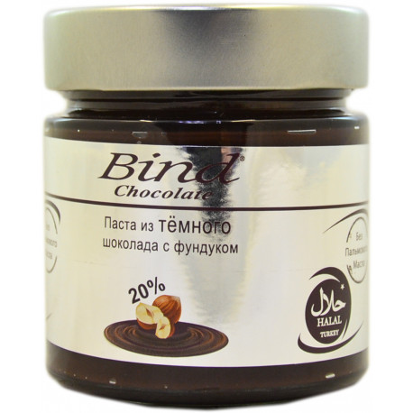 Паста из тёмного шоколада с фундуком Bind Chocolate 250г