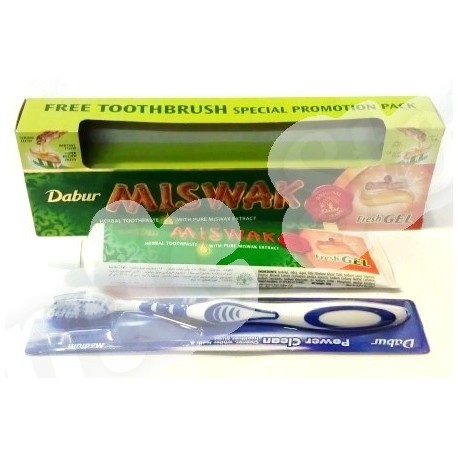 Зубная паста Dabur "Miswak" 150 гр. гелевая (зубная щётка в подарок)