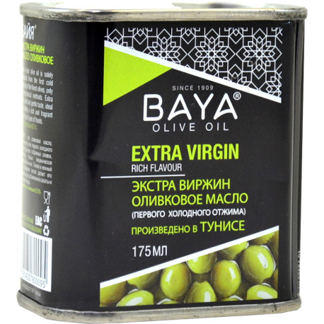 Оливковое масло Baya Extra Virgin, холодный отжим, 175 мл Тунис