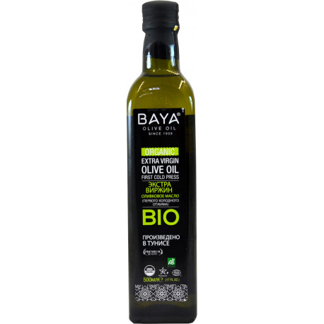 Оливковое масло Baya ORGANIC EXTRA VIRGIN OLIVE OIL (Тунис) 500мл
