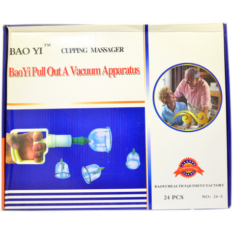 Набор вакуумных банок и насос для Хиджамы Bao Yi 24 шт