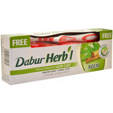 Зубная паста Dabur Herb'l Neem с Нимом с зубной щеткой 150 г