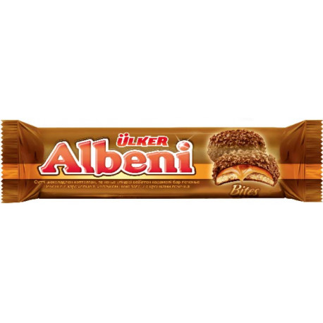 Печенье Ulker Albeni Bites в молочном шоколаде с карамелью, 72 г