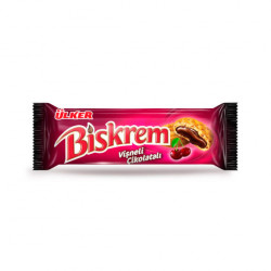 Печенье Ulker "Biskrem" с шоколадно-вишневой начинкой (90г)