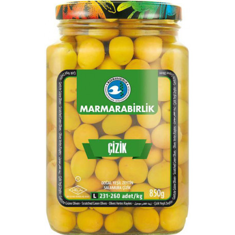 Оливки Marmarabirlik Yeşil Çizik Zeytin 850 г