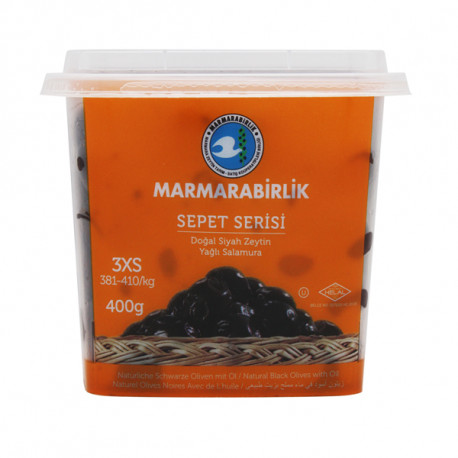 Оливки в масле Marmarabirlik Sepet Serisi Siyah Zeytin 400 г