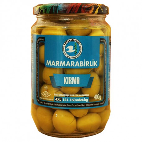 Оливки в масле Marmarabirlik 4XL Yeşil Kırma Zeytin 400 г