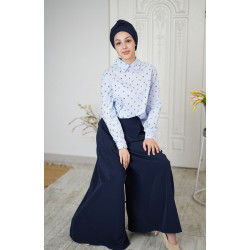 Широкие брюки синие - Noor