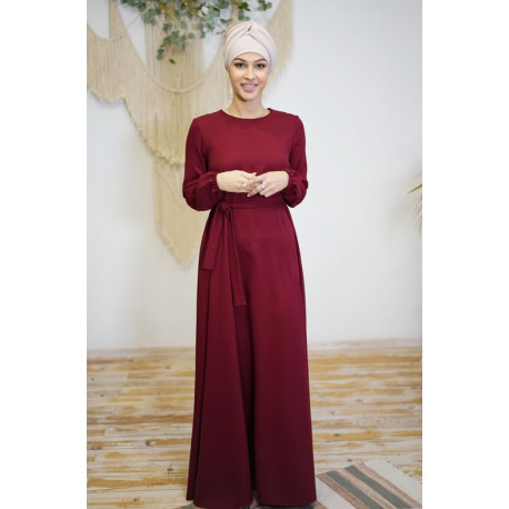 Платье трапеция бордовое - Noor