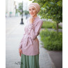Удлиненная блуза розовая (пояс съемный) - Noor