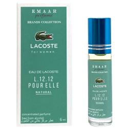 Арабские масляные духи Emaar perfume Lacoste Eau De L.12.12 Pour Elle Natural 6ml