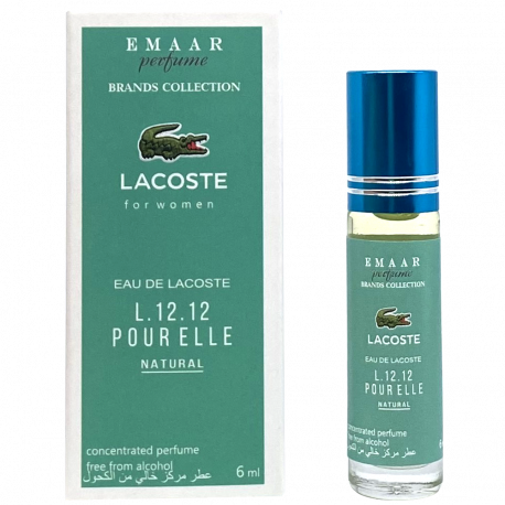 Арабские масляные духи Emaar perfume Lacoste Eau De L.12.12 Pour Elle Natural 6ml