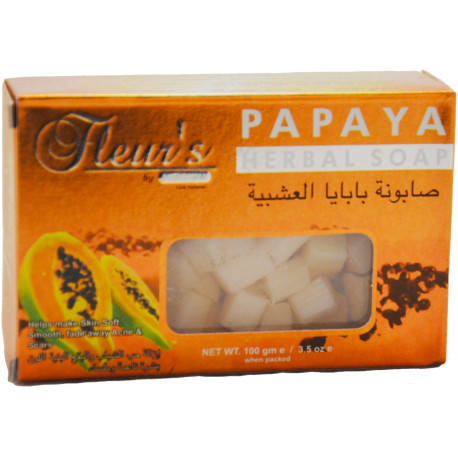 Мыло с папайей Hemani Fleur's Papaya soap 100 гр.