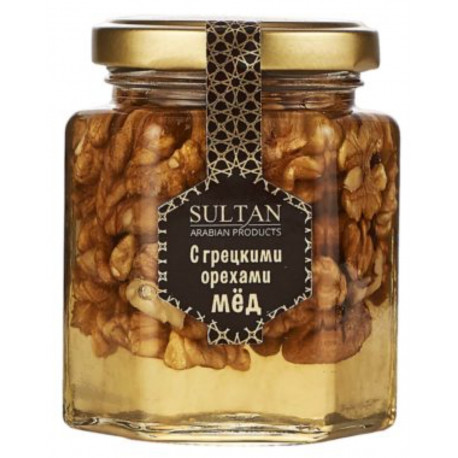 Мед с грецкими орехами Sultan arabian products 220гр. Россия