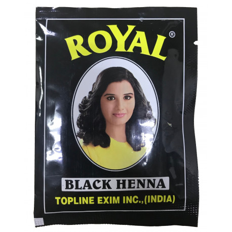 Хна "Royal" Black (чёрная) в коробке 6 пакетиков по 10 гр. (made in India)