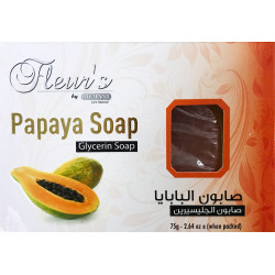 Мыло глицериновое Hemani Fleur's Papaya Glycerin Soap 75 гр. Пакистан