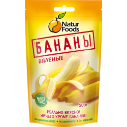 Бананы Naturfoods вяленые 200г