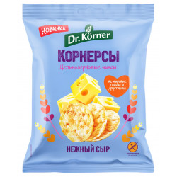 Чипсы цельнозерновые DR KORNER Кукурузно-рисовые с сыром, Россия, 50 г