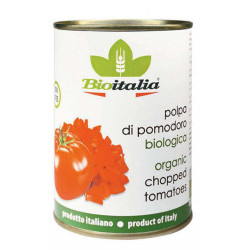 Томаты очищенные Bioitalia резанные в томатном соке, 400 г