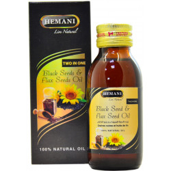 Масло черного тмина и льна black seed & flax seed oil Hemani 60 мл