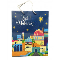 Пакет средний "Eid Mubarak" Арабская сказка, синяя 18х22 изд.Umma-Land