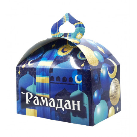 Коробка форма сундук "Ramadan золотые круги, синяя", изд. Umma - Land