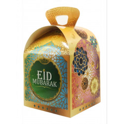 Коробка форма куб "Eid Mubarak фонарик, золотая", изд. Umma - Land