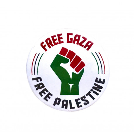 Значок с булавкой Free Gaza 37 мм