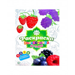 Книга детская "Раскраска развивающая ЯГОДЫ" 3+, изд. Tilmiz