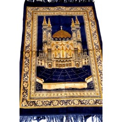 намазлык ковровый с Кул Шарифом расцветка насыщенно синего цвета