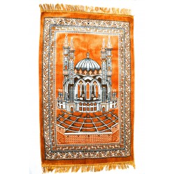 намазлык ковровый с Кул Шарифом расцветка оранжевого цвета