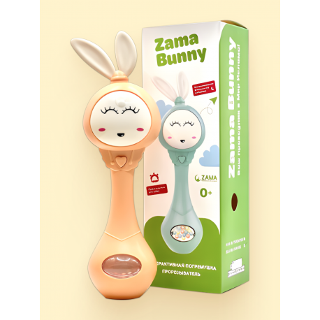 "Моби Зайка" исламская погремушка с сурами из Корана (оранжевая)