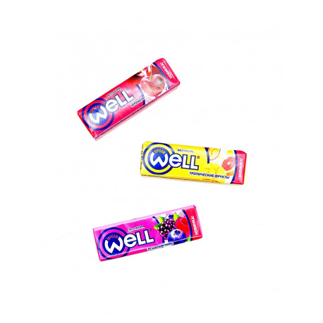 Жевательная резинка WELL (3 вкуса в наборе)