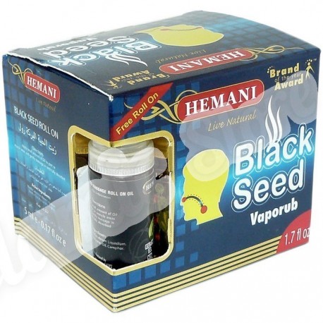Мазь "Black Seed Vaporub" 50+5 мл. (эффективен от простуды и болях в суставах) Hemani