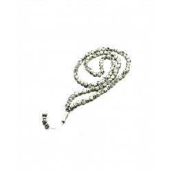 Четки-Тасбих Белый с Розовым написанием Аллах и Мухаммад (Мир ему) 99 бусинок