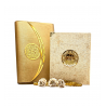 Подарочный набор «Благословенный дар» Сборник сур и четки (золотистый)