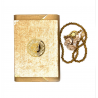 Подарочный набор «Благословенный дар» Сборник сур и четки (золотистый)