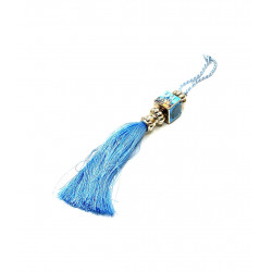 Подвеска кубик в салон автомобиля (Аят Аль-Курси и Кул Шариф) голубая